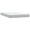 vidaXL Boxspring met matras fluweel lichtgrijs 140x210 cm