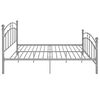 vidaXL Bedframe metaal grijs 180x200 cm