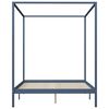 vidaXL Hemelbedframe met 2 lades massief grenenhout grijs 180x200 cm