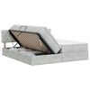 vidaXL Opslag bed met hoofdeinde 2 st Lichtgrijs