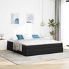 vidaXL Ottoman bed met matrassen 200x200cm fluweel zwart