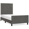 vidaXL Bedframe zonder matras 80x200 cm fluweel donkergrijs