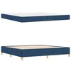 vidaXL Bedframe met matras Blauw 200 x 200 cm Stof