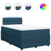 vidaXL Boxspring met matras fluweel blauw 120x190 cm
