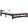 vidaXL Bedframe massief grenenhout donkerbruin 180x200 cm