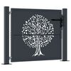 vidaXL Poort 100x75 cm met boomontwerp staal antracietkleurig