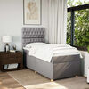 vidaXL Boxspring met matras stof taupe 90x190 cm