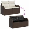vidaXL Tuin Sofa Set met kussen met kussen 11 pcs Bruin Poly Rattan