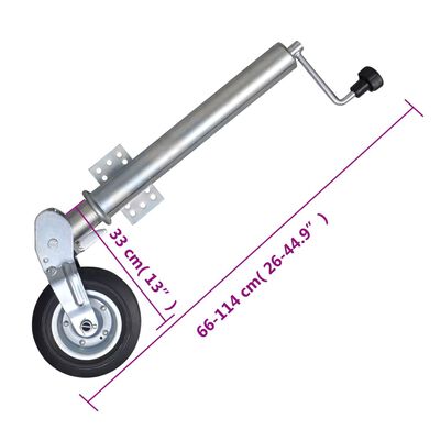 vidaXL Neuswiel met 2 staanders en 2 spanklemmen 60 mm