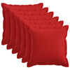 vidaXL Kussen 6 st HOUTEN Rood 40 x 40 cm Faux Linnen