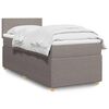 vidaXL Boxspring met matras stof taupe 100x200 cm