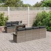 vidaXL Tuin Sofa Set met kussen 8 pcs Grijs poly rattan