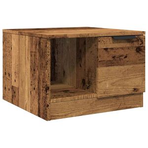 vidaXL Salontafel 50x50x36 cm bewerkt hout oud houtkleurig