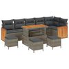 vidaXL Tuinbankenset met kussen 12 pcs Grijs poly rattan