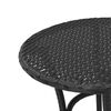 vidaXL 3-delige Bistroset met kussens poly rattan zwart
