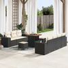 vidaXL Tuin Sofa Set 10 pcs Zwart poly rattan