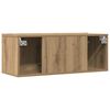 vidaXL Tv-meubels 2 st wandgemonteerd 80x30x30cm artisanaal eikenkleur