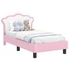 vidaXL Peuterbedframe met hoofdbord Roze 70 x 140 cm PU