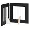 vidaXL Opvouwbaar hondenhek met standaards 2 pcs Zwart eiken 120,5 cm