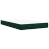 vidaXL Boxspring met matras fluweel donkergroen 140x190 cm