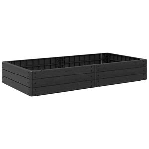 vidaXL Verhoogd bed Zwart 151 x 75,5 x 25 cm PP