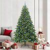 vidaXL Kunstkerstboom met 300 LED met standaard Groen 210 cm PE en PVC