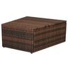 vidaXL 10-delige Loungeset met kussens poly rattan bruin