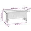 vidaXL Tuintafel 100x50x43/63 cm acaciahout en poly rattan zwart