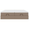 vidaXL Ottoman bed met matrassen 200x200cm kunstleer cappuccinokleurig