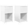 vidaXL Bed kast 2 st Wit 29 x 31,5 x 49 cm Bewerkt hout