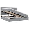 vidaXL Opslag bed met matras Lichtgrijs 200 x 200 cm Polyester
