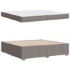 vidaXL Bedframe met matras Taupe 200 x 200 cm Stof