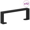 vidaXL Meubelpoten 12 st Zwart 281 x 40,5 x 100 mm IJzer