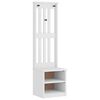 vidaXL Kapstok SANDNES wit 45x40x159,5 cm massief grenenhout