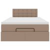 vidaXL Ottoman bed met matras 120x200cm kunstleer cappuccinokleurig