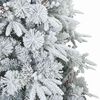vidaXL Kunst Kerstboom met Geveerde Takken, Sneeuw Bedekt Wit 180 cm