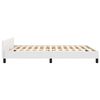 vidaXL Bedframe met hoofdbord kunstleer wit 140x190 cm