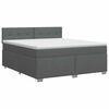 vidaXL Boxspringbed met matras Donkergrijs 140 x 200 cm Stof