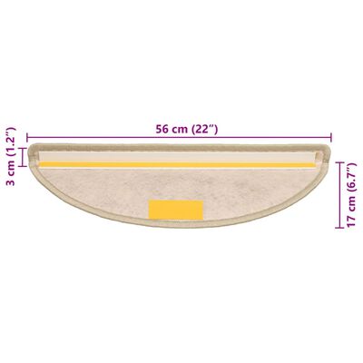 vidaXL Trapmatten zelfklevend 15 st sisal-look 56x17x3 cm lichtgroen