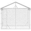 vidaXL Hondenkennel met dak 3x1,5x2,5 m gegalvaniseerd staal zilver