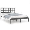 vidaXL Bedframe massief hout grijs 120x190 cm