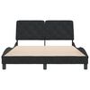 vidaXL Bedframe zonder matras 140x190 cm fluweel zwart