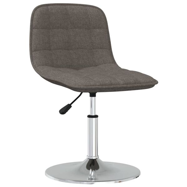 vidaXL Eetkamerstoelen 4 st draaibaar stof taupe