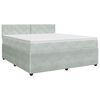 vidaXL Boxspringbed met matras Lichtgrijs 140 x 200 cm Fluweel