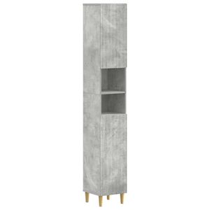vidaXL Badkamerkast met Open Plank ARNHEM Betongrijs 30 x 31 x 190 cm