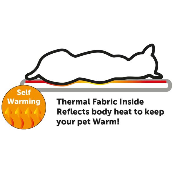 FLAMINGO Warmtedeken voor huisdieren Cho 100x60x1,5 cm lichtbruin