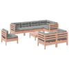 vidaXL 9-delige Loungeset met kussens massief douglas vurenhout