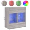 vidaXL Tv-wandmeubel met LED-verlichting 58,5x30x60,5 cm grijs sonoma