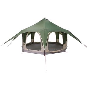 vidaXL Gezinstent 5-persoons Groen 185T Polyester met PU Coating