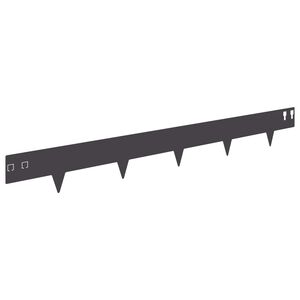 vidaXL Gazonrand 20 st 100 x 12 cm Staal Zwart